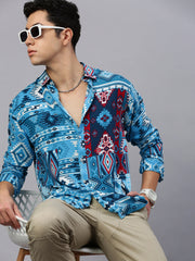 Printed Viscose Shirt Without Pocket