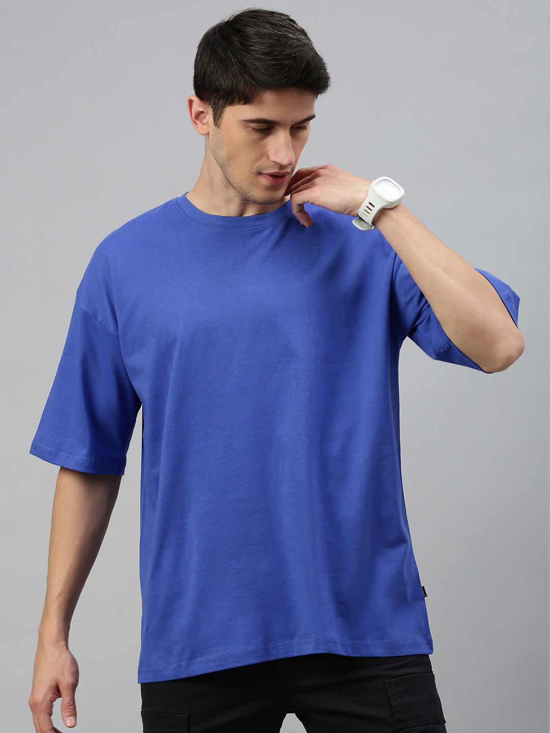 Royal Blue Round Neck Half Sleeve Oversize t-shirt