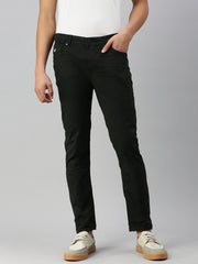 Dark Green Slim Fit Stretchable Cotton Jeans