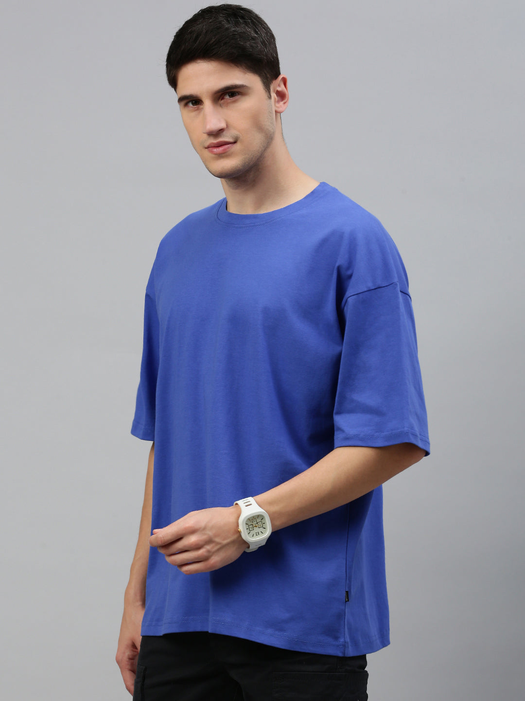 Royal Blue Round Neck Half Sleeve Oversize t-shirt