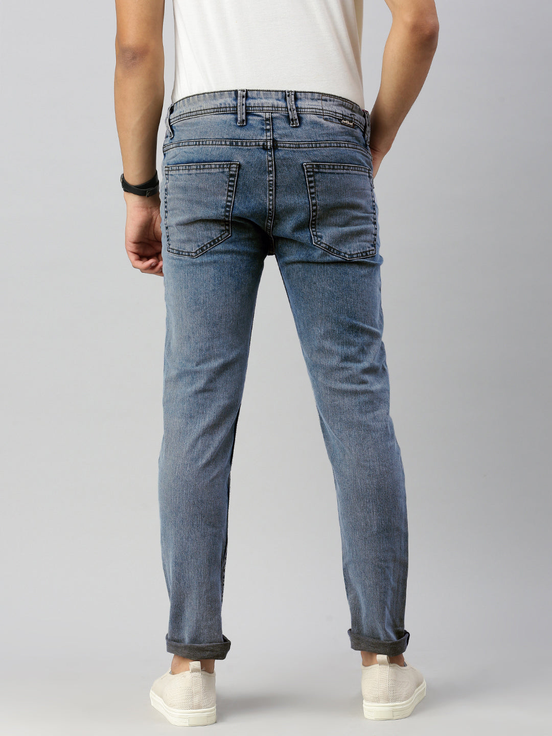 Vintage Cloud Blue Slim Fit Stretchable Jeans