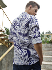 Printed Linen Shirt Without Pocket