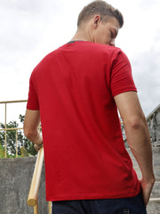 Red Front Print Half Sleeve T-Shirt