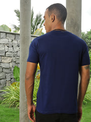 Royal Blue Round Neck Half Sleeve T-Shirt