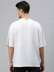 White Round Neck Half Sleeve Oversize t-shirt