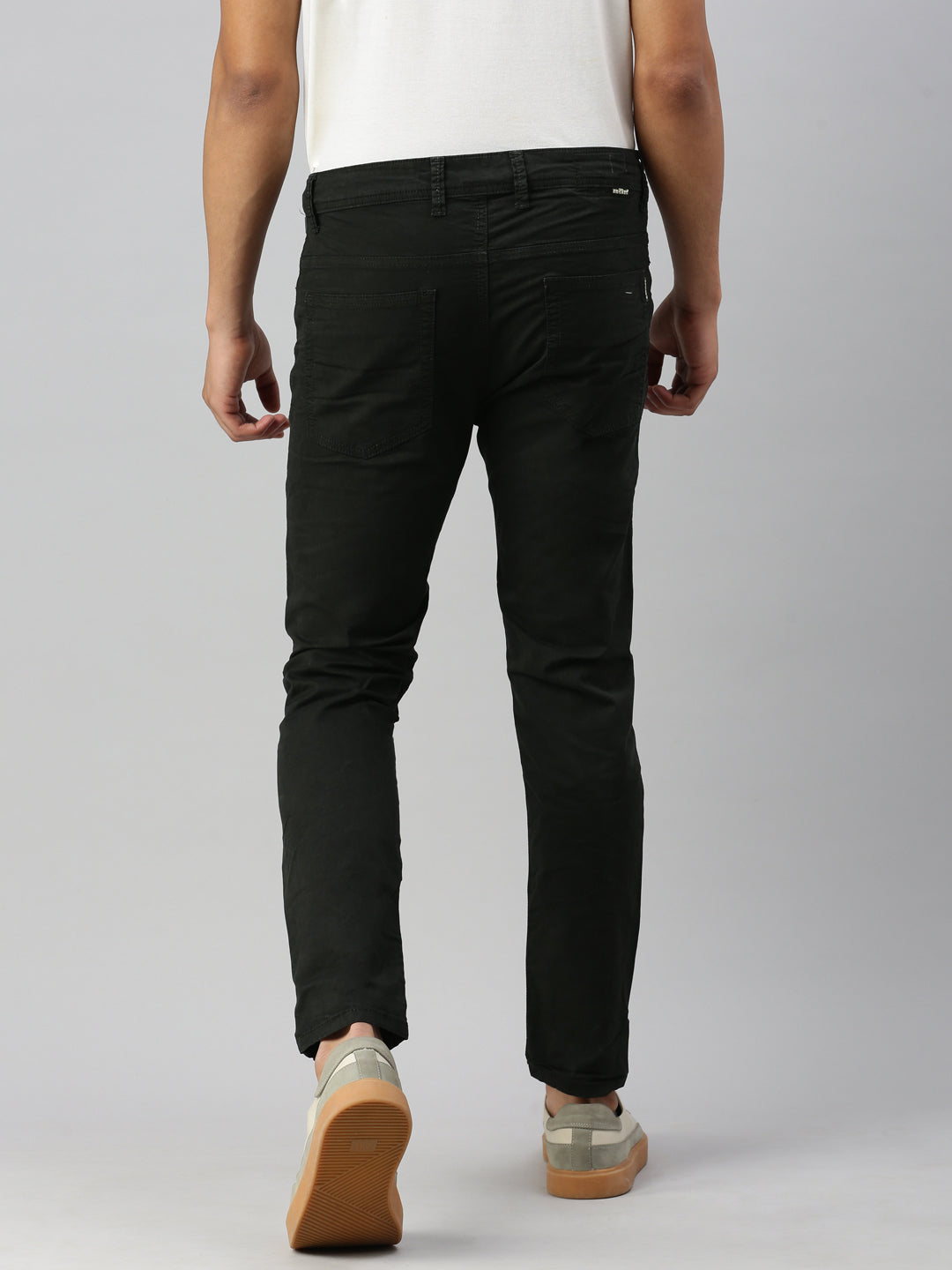 Dark Green Slim Fit Stretchable Cotton Jeans