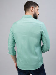 Ocean Green Oxford Plain Shirt With Pocket