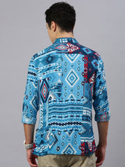 Printed Viscose Shirt Without Pocket