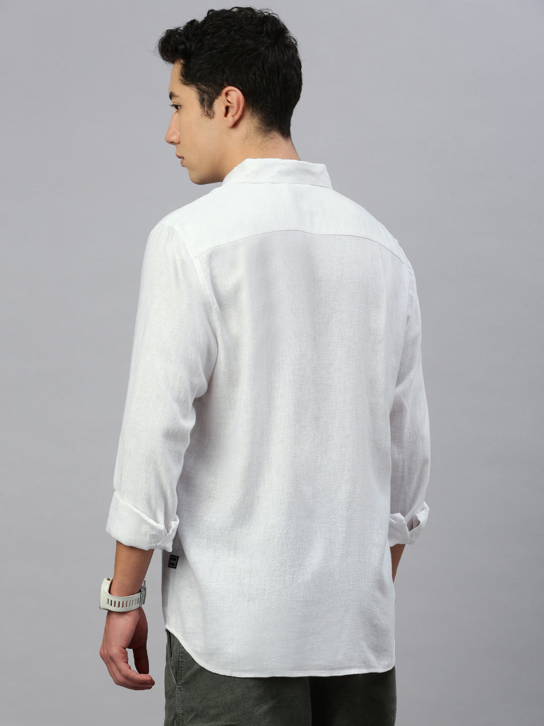 White Linen Shirt With Pocket