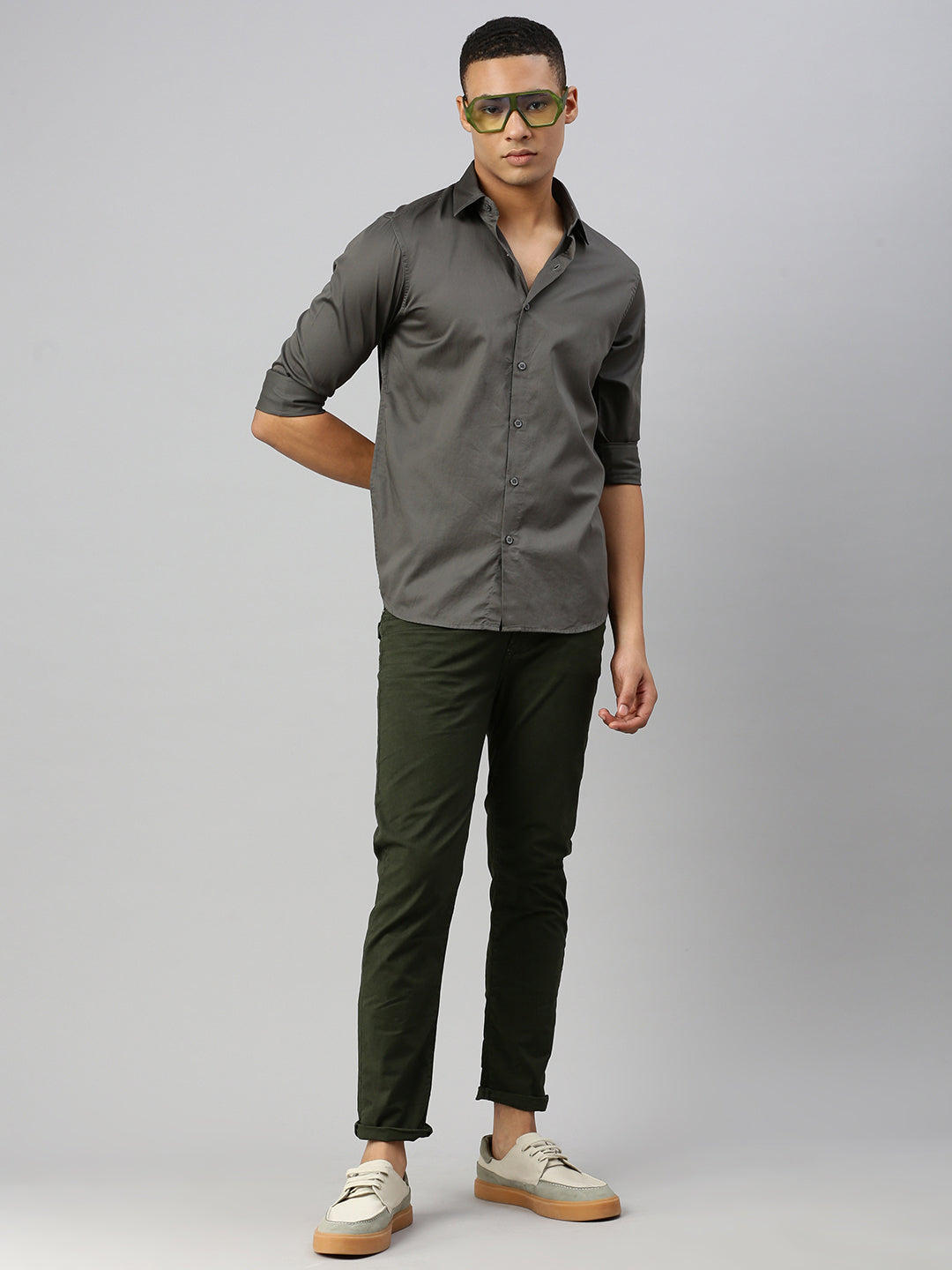 Alive Green Slim Fit Stretchable Cotton Jeans