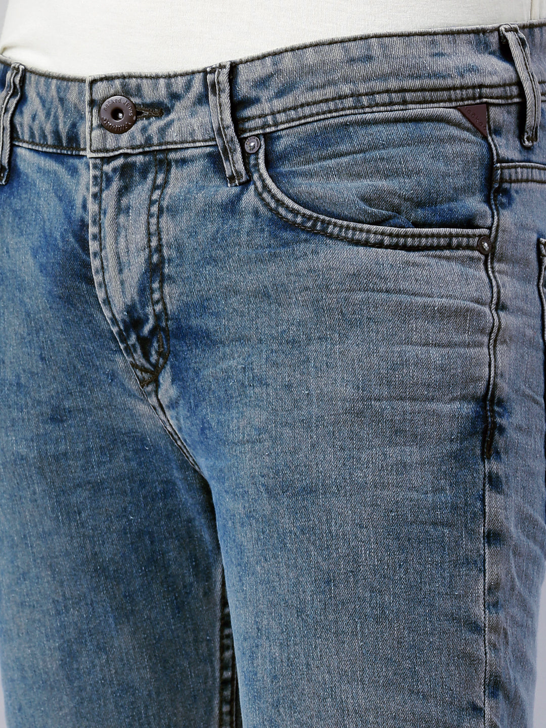 Vintage Cloud Blue Slim Fit Stretchable Jeans