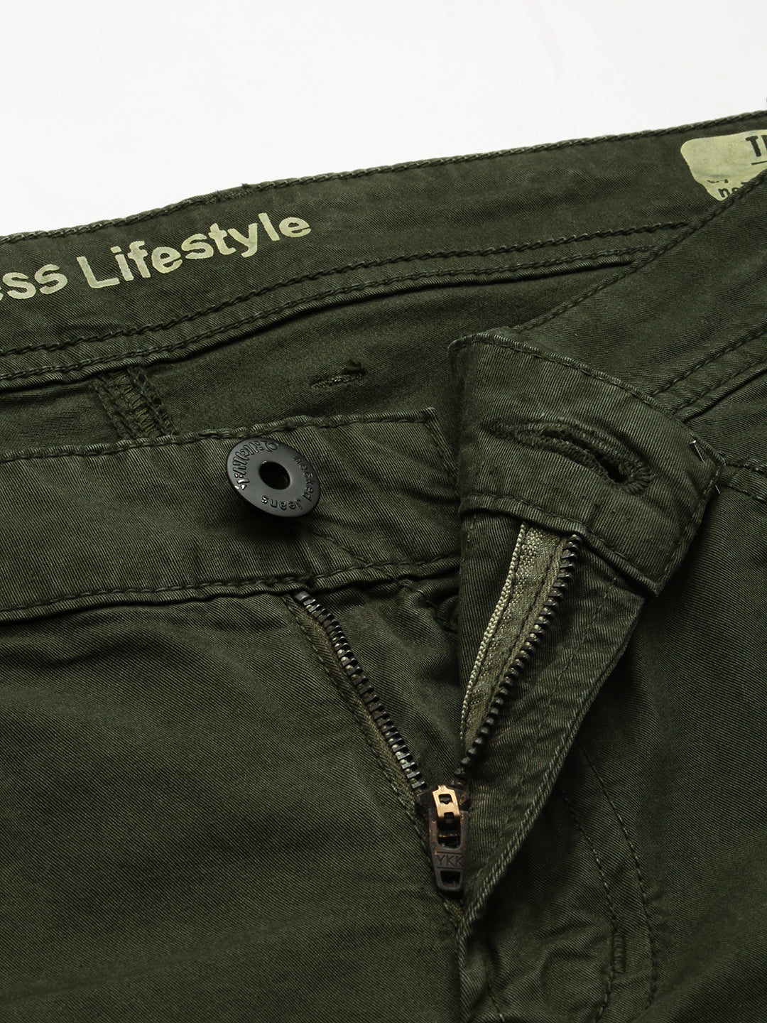 Alive Green Slim Fit Stretchable Cotton Jeans