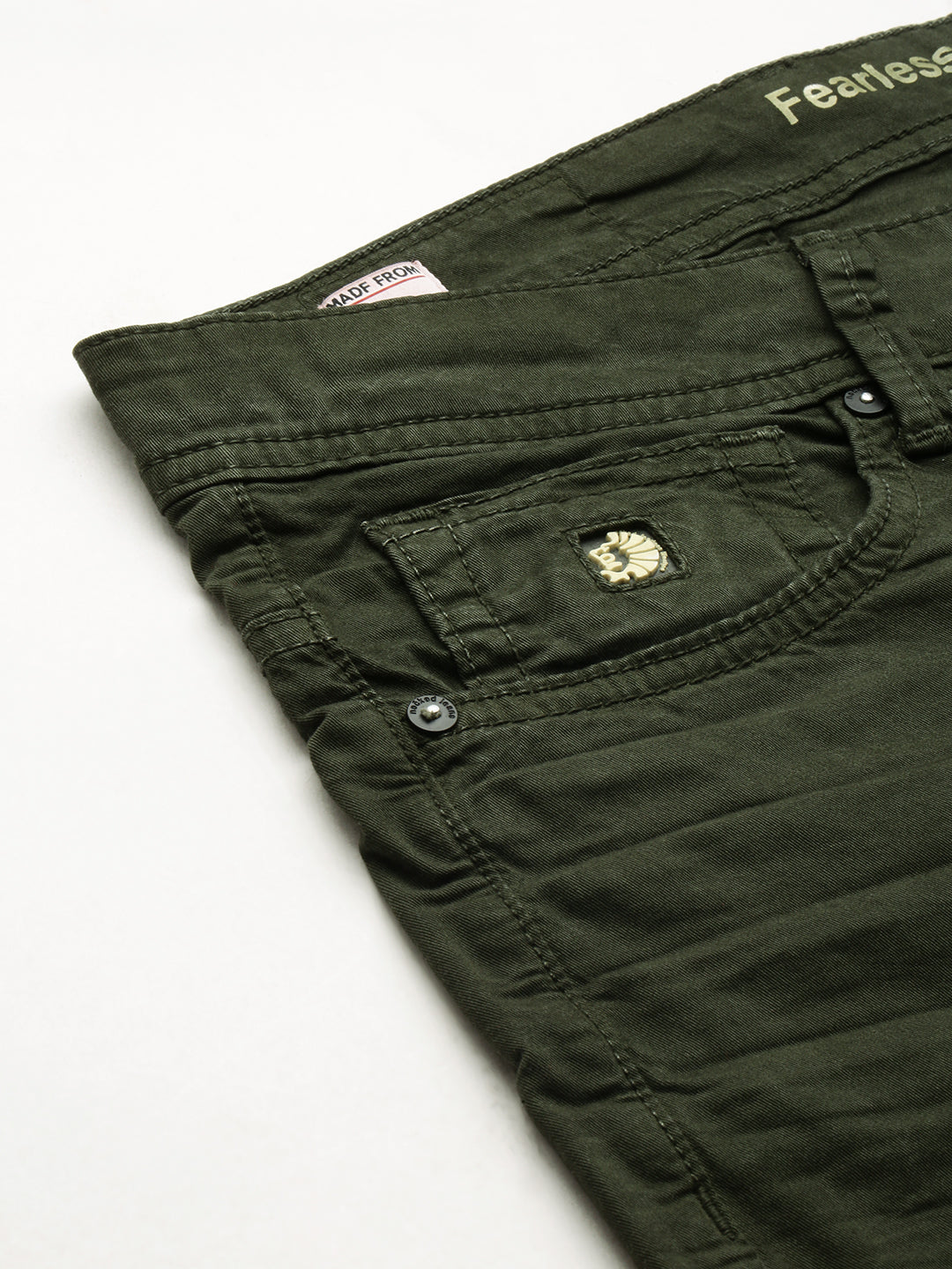 Alive Green Slim Fit Stretchable Cotton Jeans