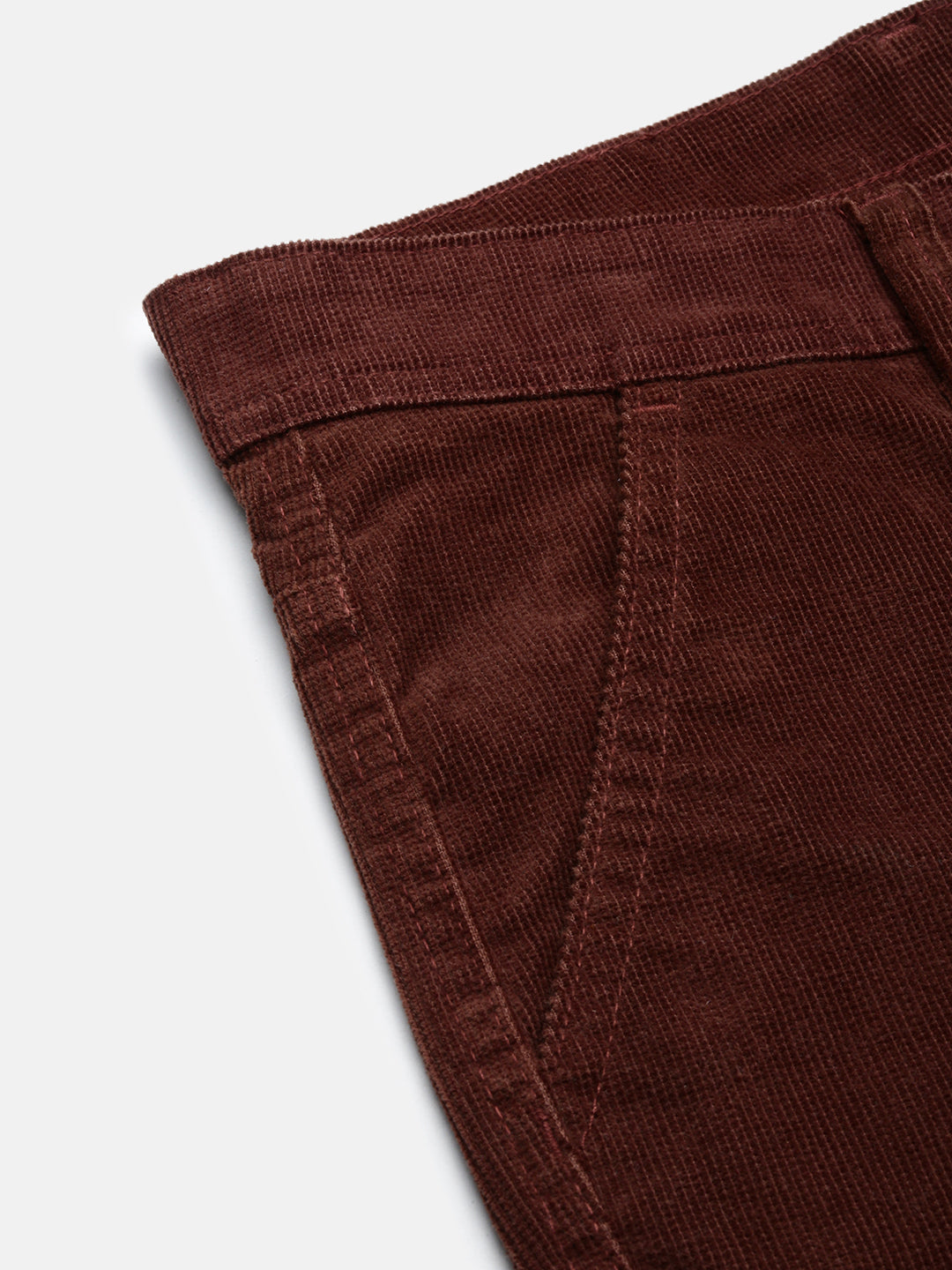 Brown Straight Fit Men’s Corduroy Pants