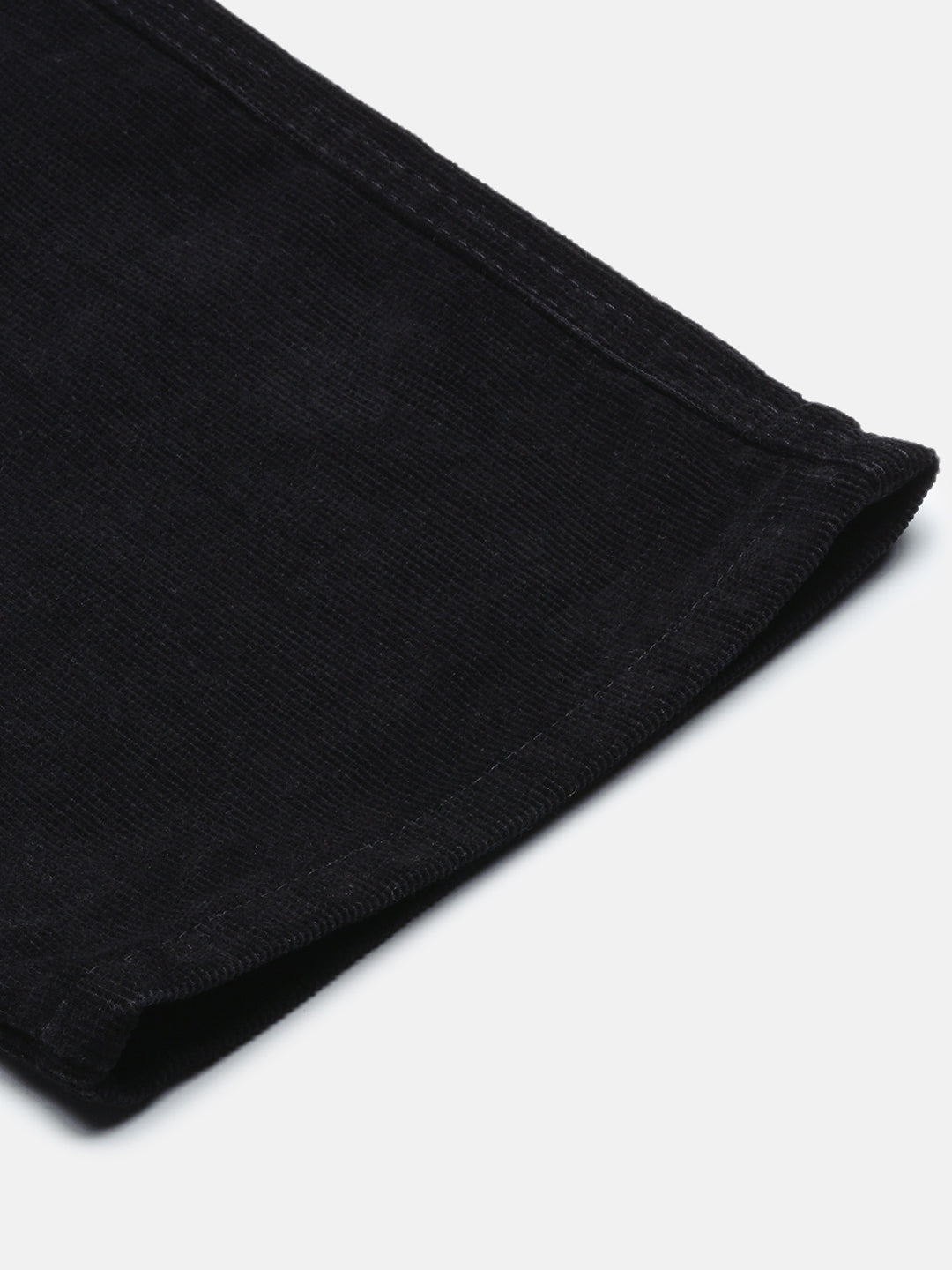 Black Straight Fit Men’s Corduroy Pants