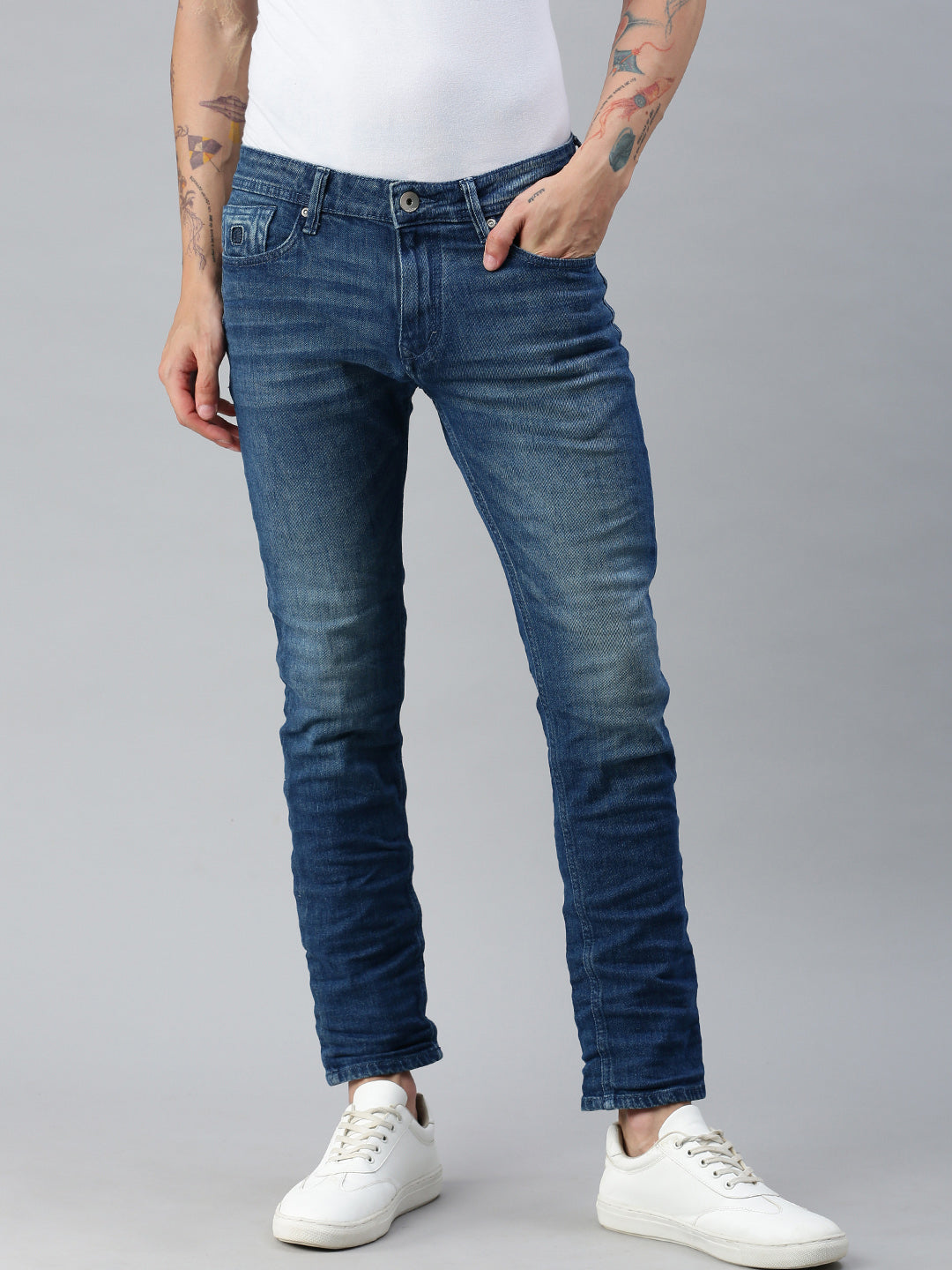 mild yellow blue low rise slim straight jeans MD=55001/3 – necked-store